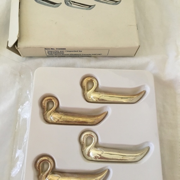 Vintage style Silver Plated Swan Knife Rest -  2 sets of 4 ❤️❤️❤️🌟 - Picture 6 of 10
